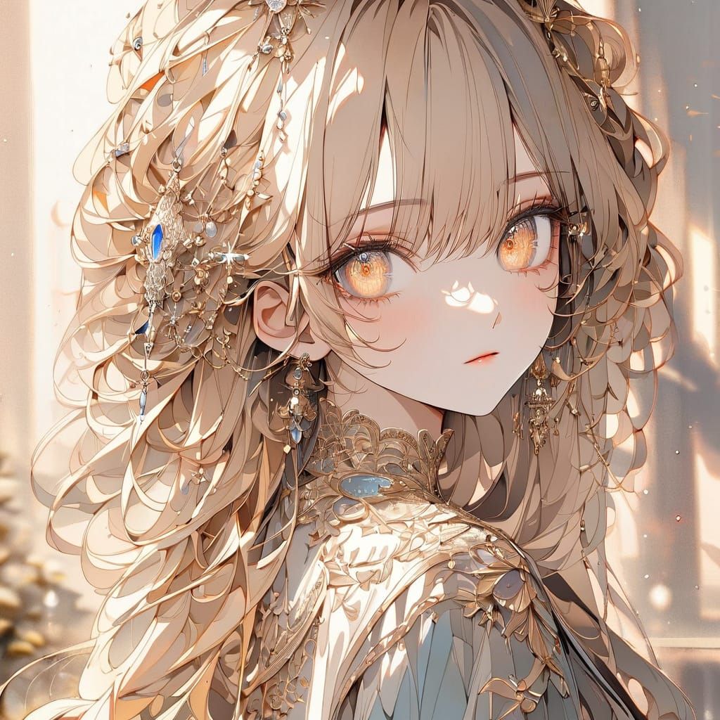 Vibrant Watercolor Anime Portrait of a Girl