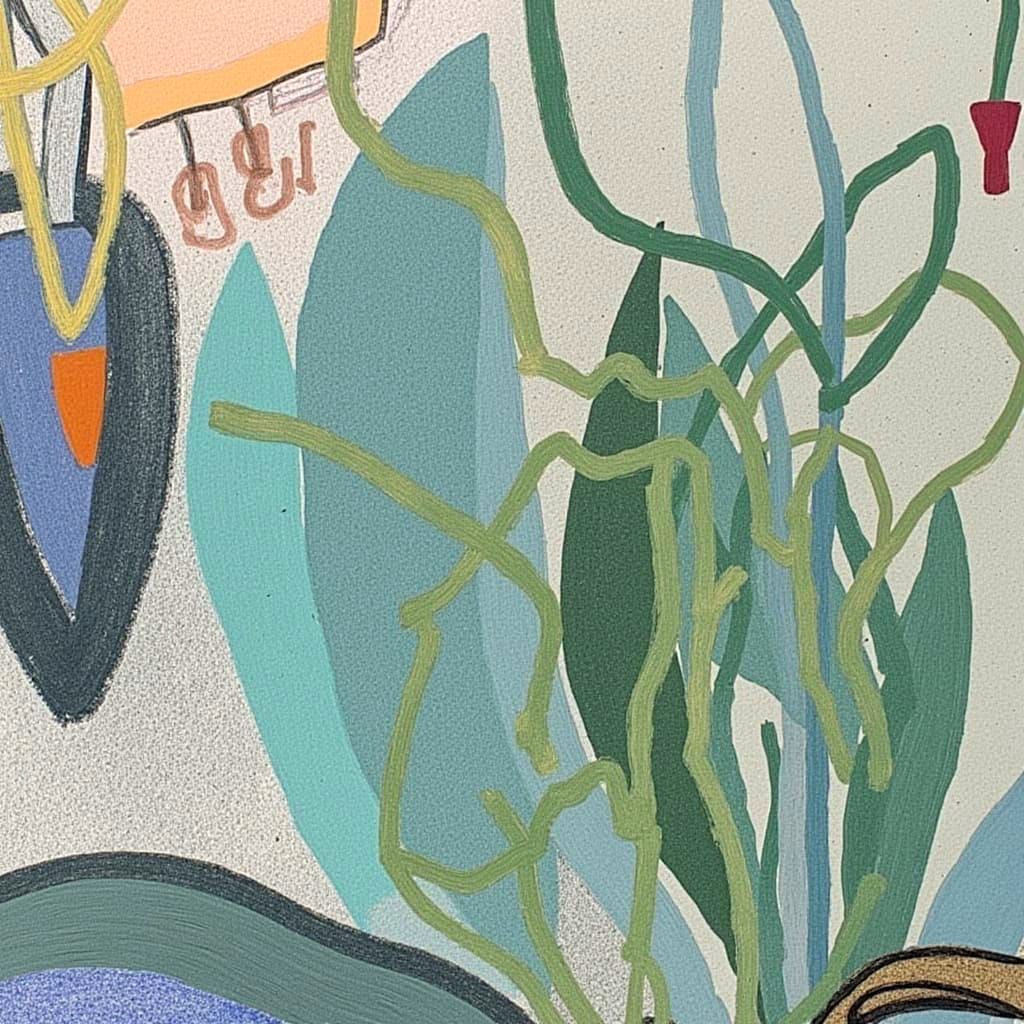Abstract Plant Forms in Expressive Style