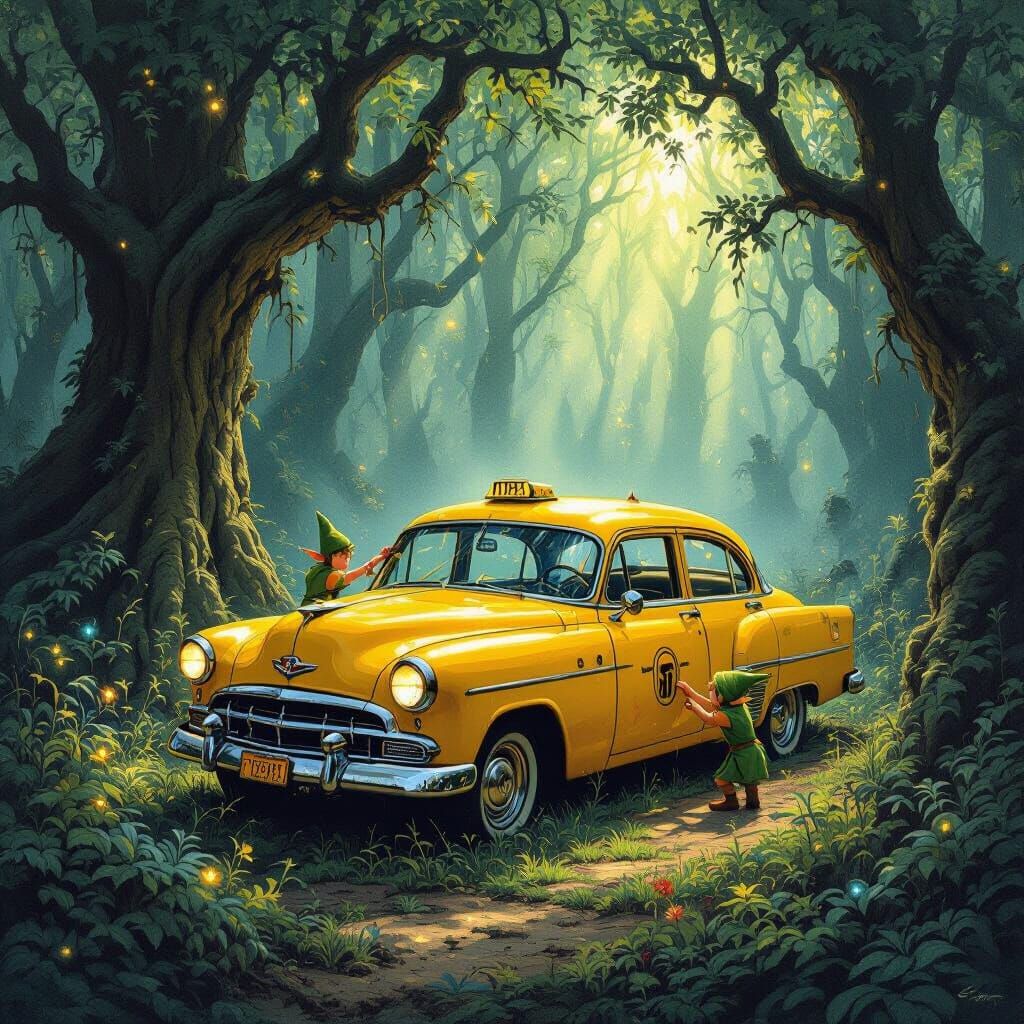 Mystical Forest Taxi Restored by Elves