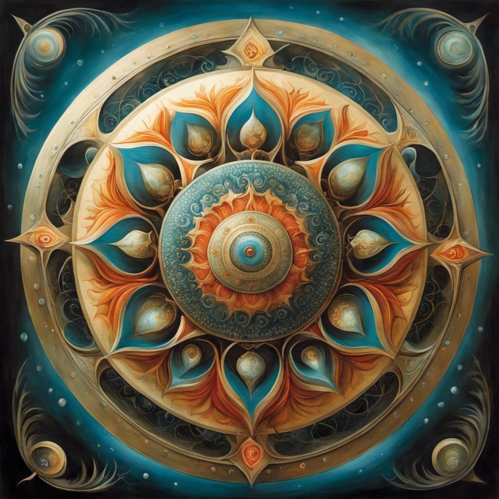 Intricate Mandala: Cosmic and Earthly Fusion