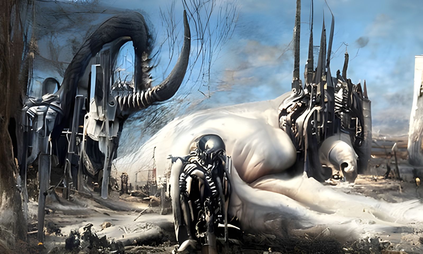 Hyperreal Eldritch Apocalypse Machine Mural