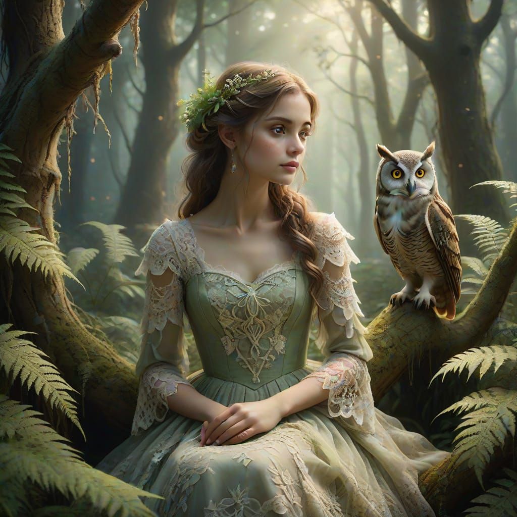 A Victorian Lady in Whimsical Fantasy