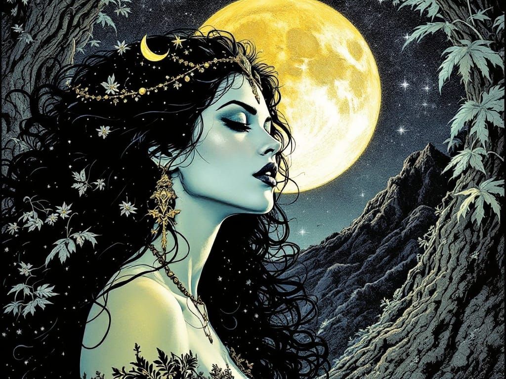 Moon Goddess Comic style