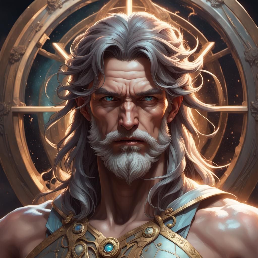 Atlas: Celestial Vault Portrait in Hyperdetailed Style
