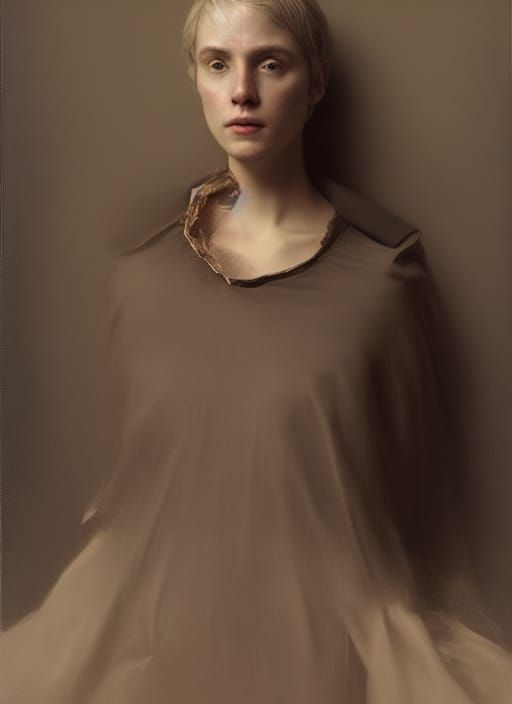 Elegant Portrait in Hyperrealist Style with Soft Lighting