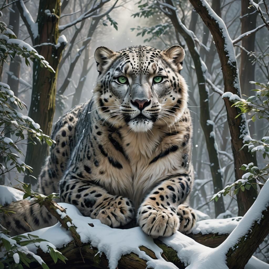 Beautiful snow leopard