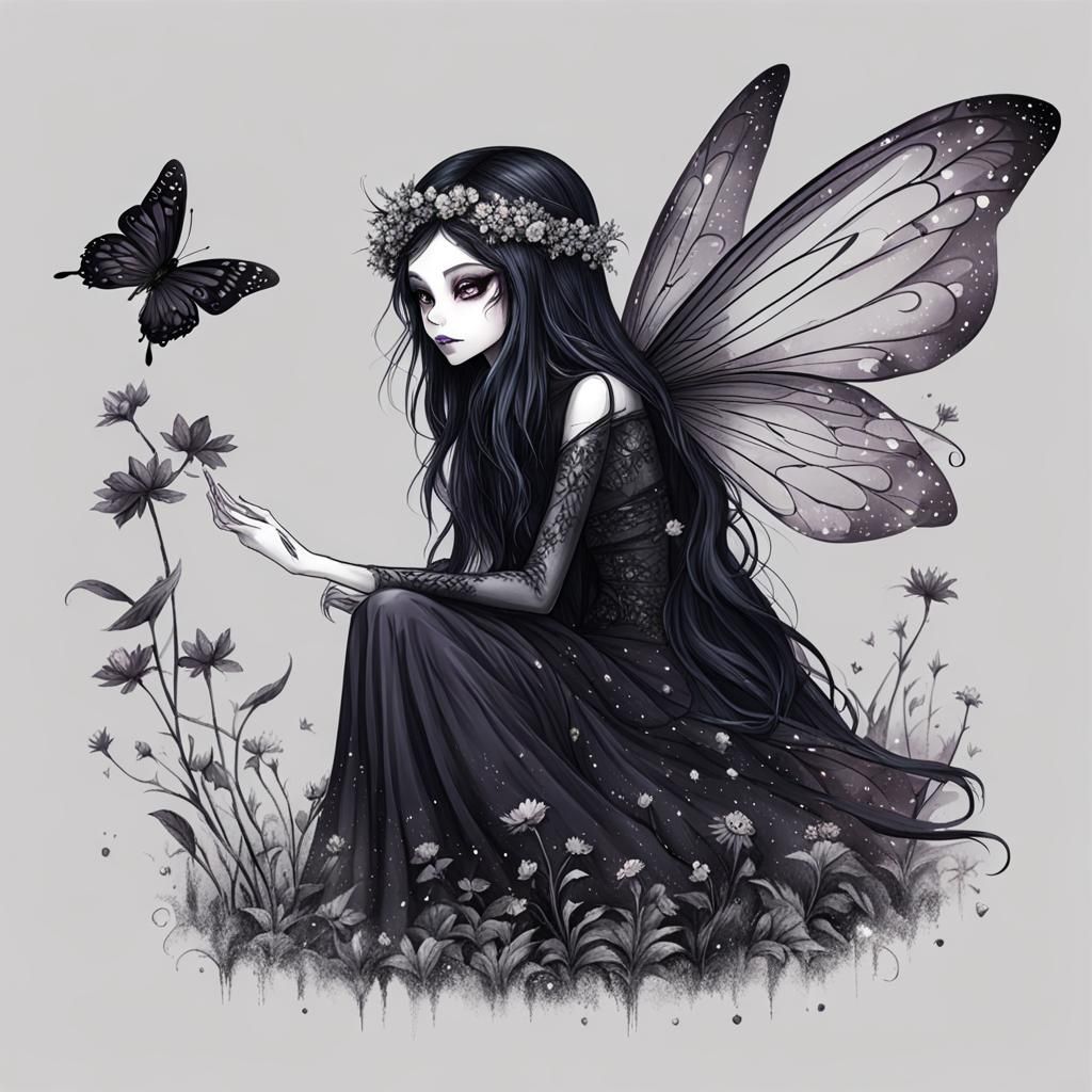 Dark Fairy in Gloomy Fairy Forest