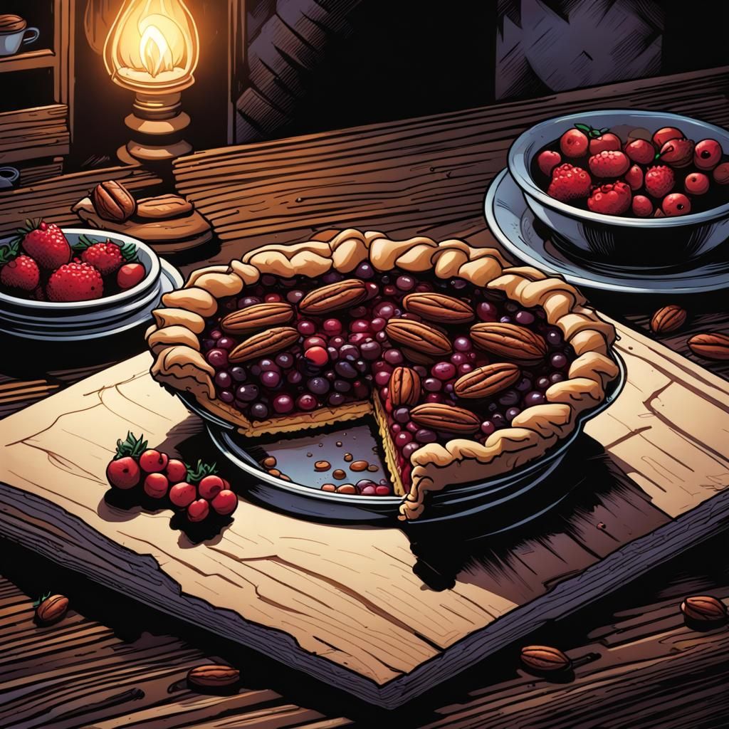 Pecan and Berry Pie: Comic Book Art