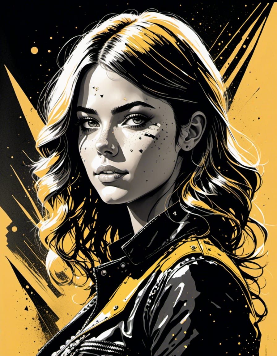 Princess Peach Noir Portrait in Retro Style