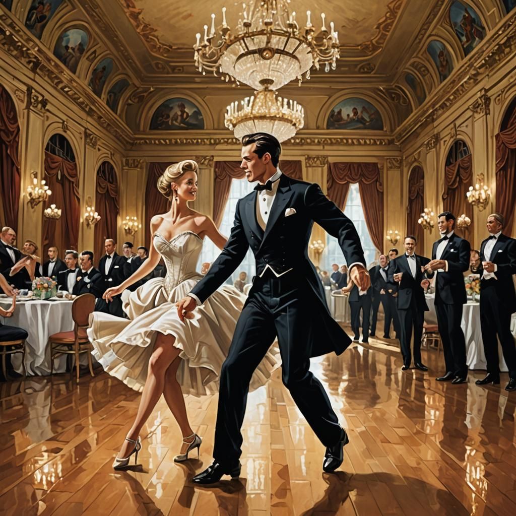 Ballroom Quickstep Ends in Humorous Tumble