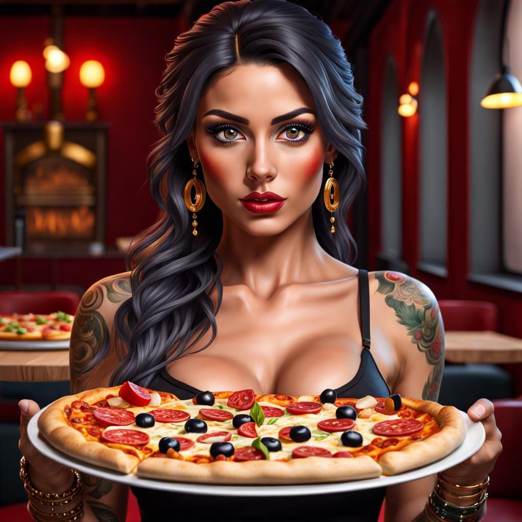 Stunning Italian Woman Delivers Pizza in Rome
