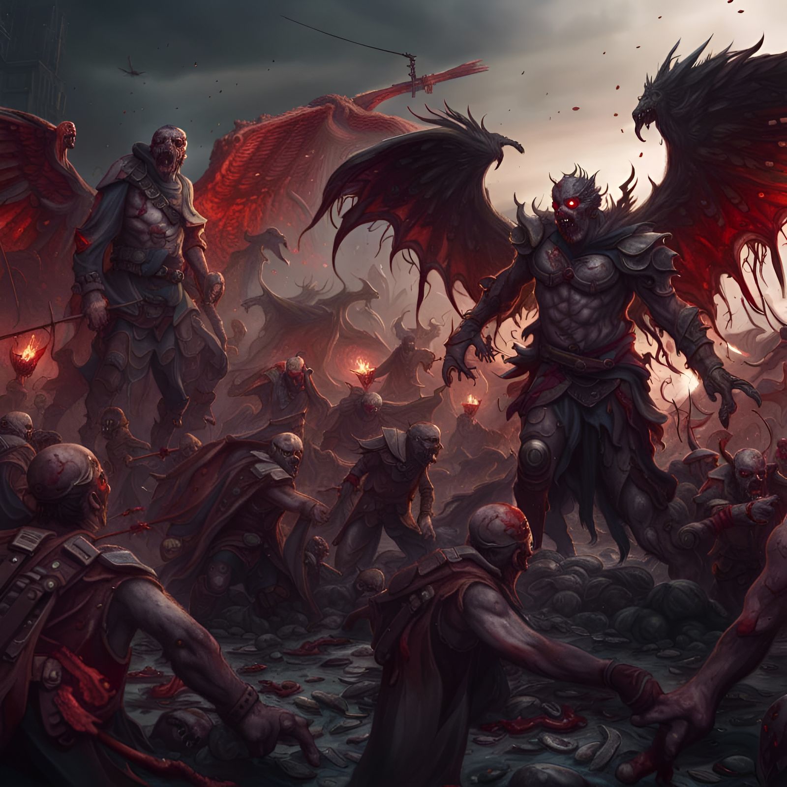 Demons and Angels in Bloody Zombie War
