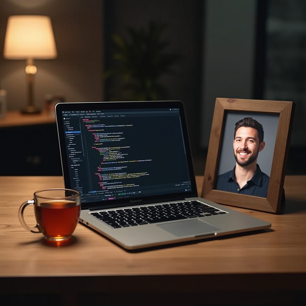 Cozy Programmer's Workspace in a Peaceful Home Office