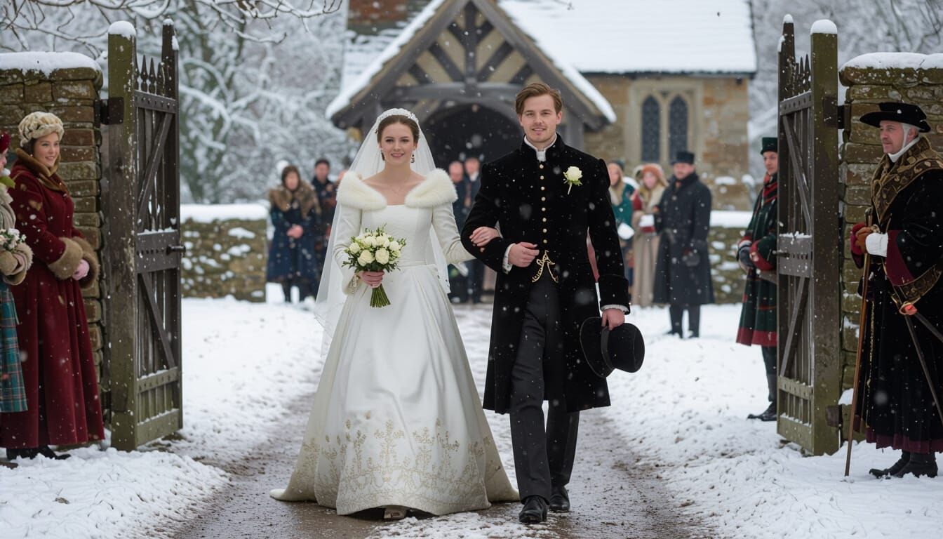 Shakespeare's Wedding in Temple Grafton as Oil Painting