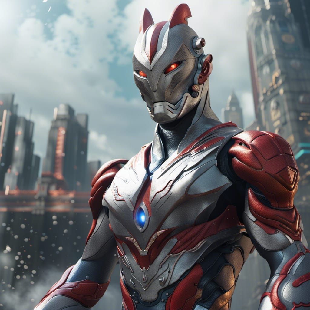 Detailed Matte Painting of Ultraman
