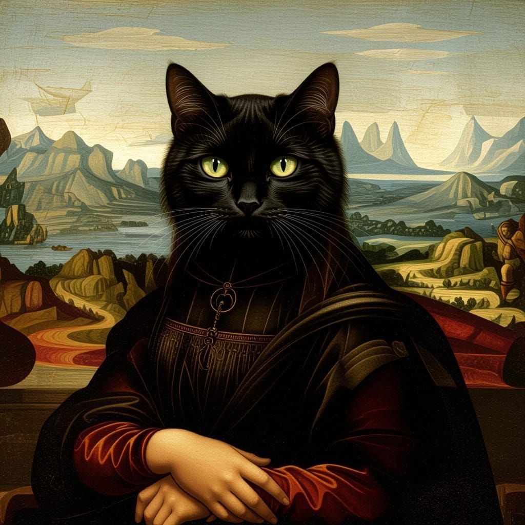 Da Vinci's Black Cat: Lost Imaginative Concepts