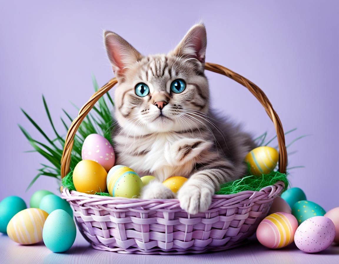 Easter Bunny Cat: A Whimsical Feline Holiday Image