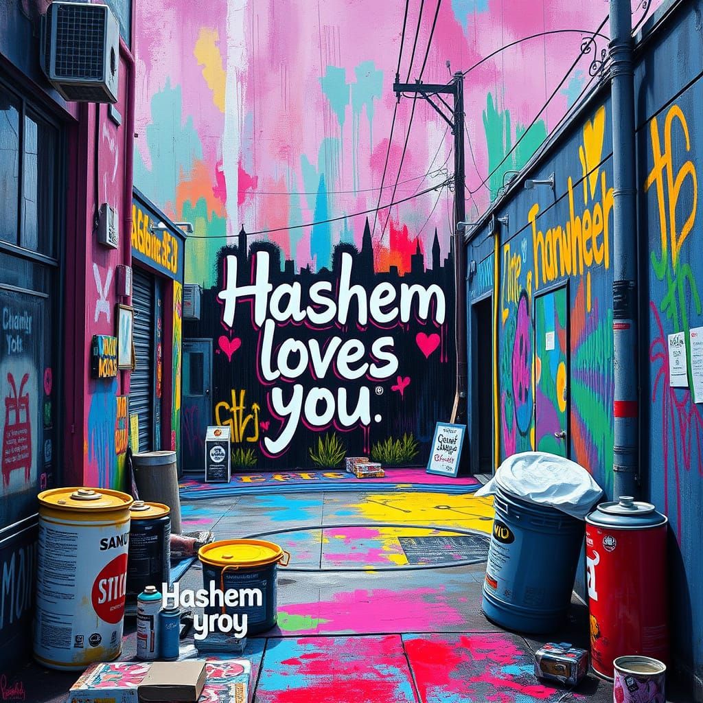 Vibrant Street Art with Polychromatic Colors