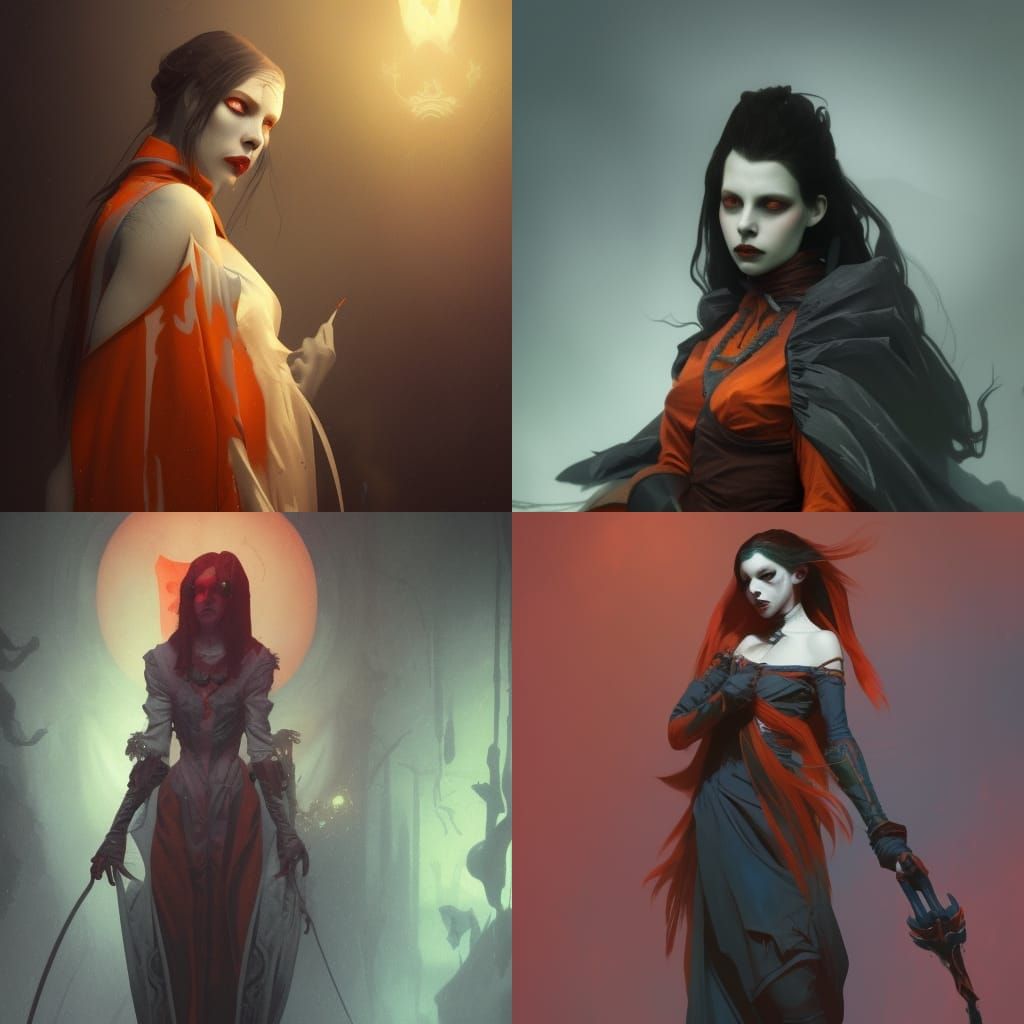 Mia Goth as Dracula: Hyperdetailed Concept Art