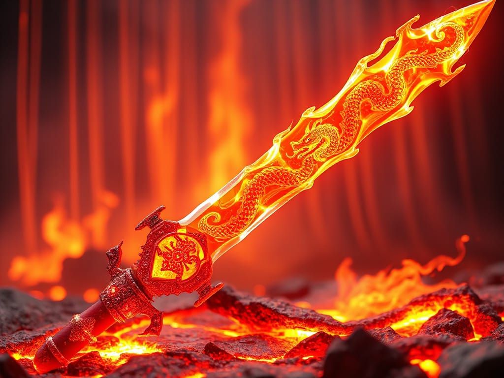 The legendary "Flamedragon" sword of ancient China