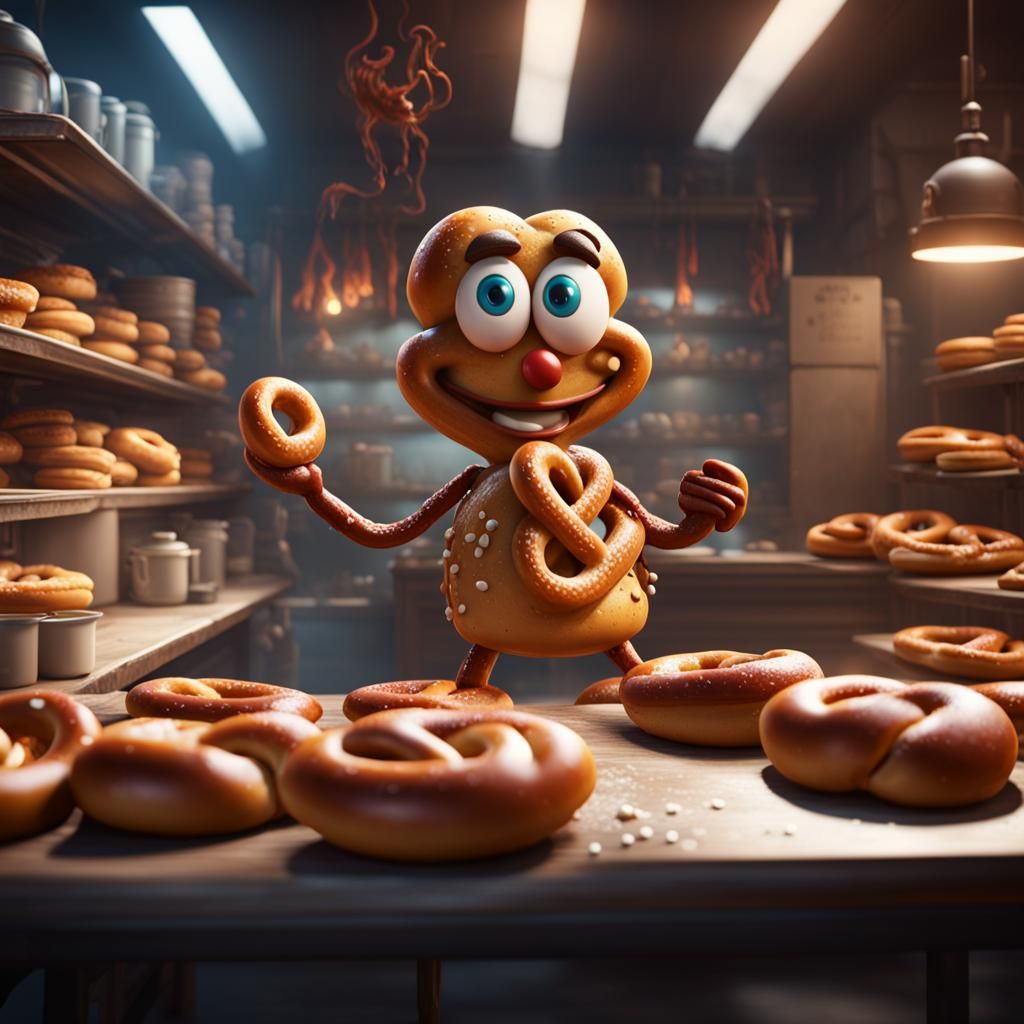 Pretzel Baker: A Fantastical Digital Painting