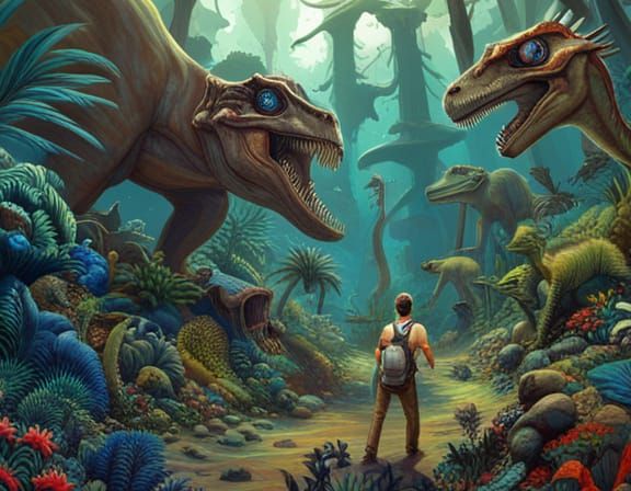 VR Goggles Immersive Dinosaur Jungle Adventure