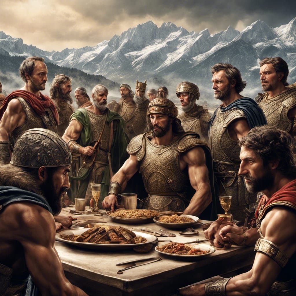 Hannibal Barca and Generals in the Alps