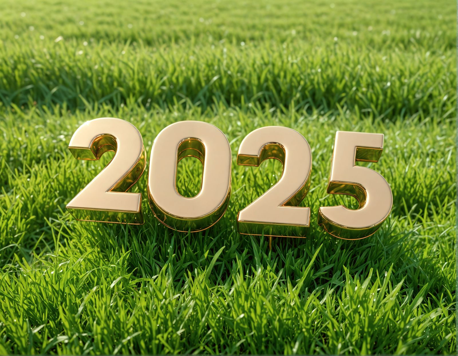 Hyperrealistic Landscape Photography: 2025 in a Serene Grass...