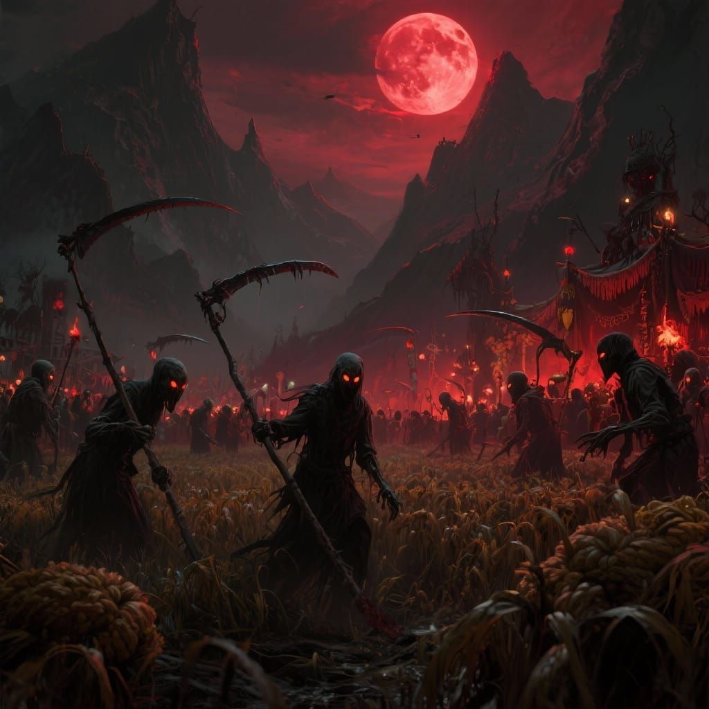 Horrifying Harvest Festival Under Blood Moon