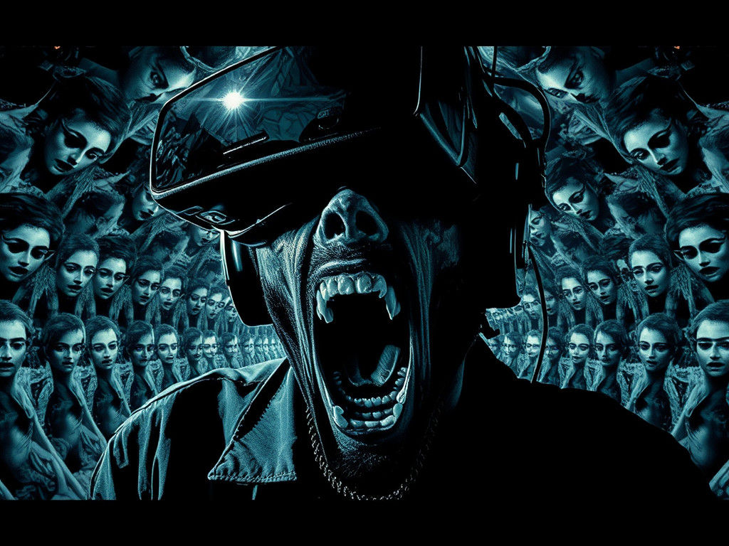 Warped VR Addict in Elastic Reality by Russ Mills