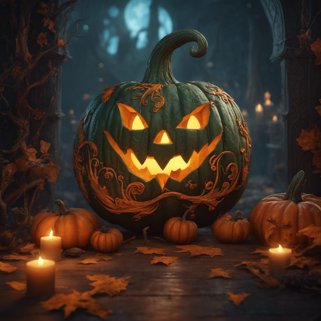 Ornate Jack O Lantern
