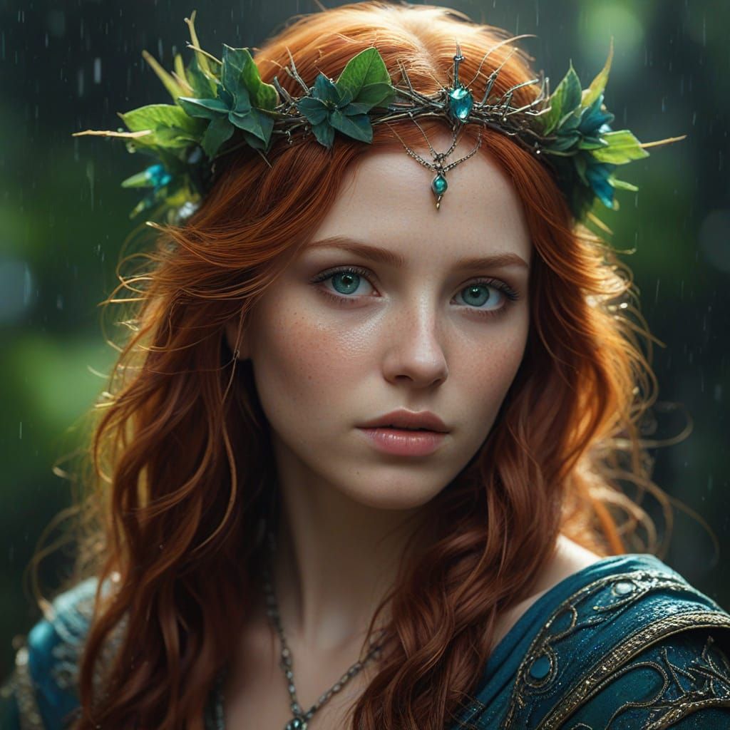 Surreal Portrait of a Young Girl in an African Rainforest