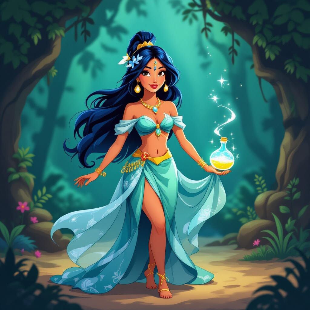 Magical Genie Emerges From An Ancient Bottle