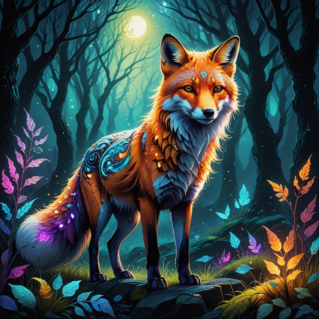 Ethereal Fox Embarks on Enchanted Quest