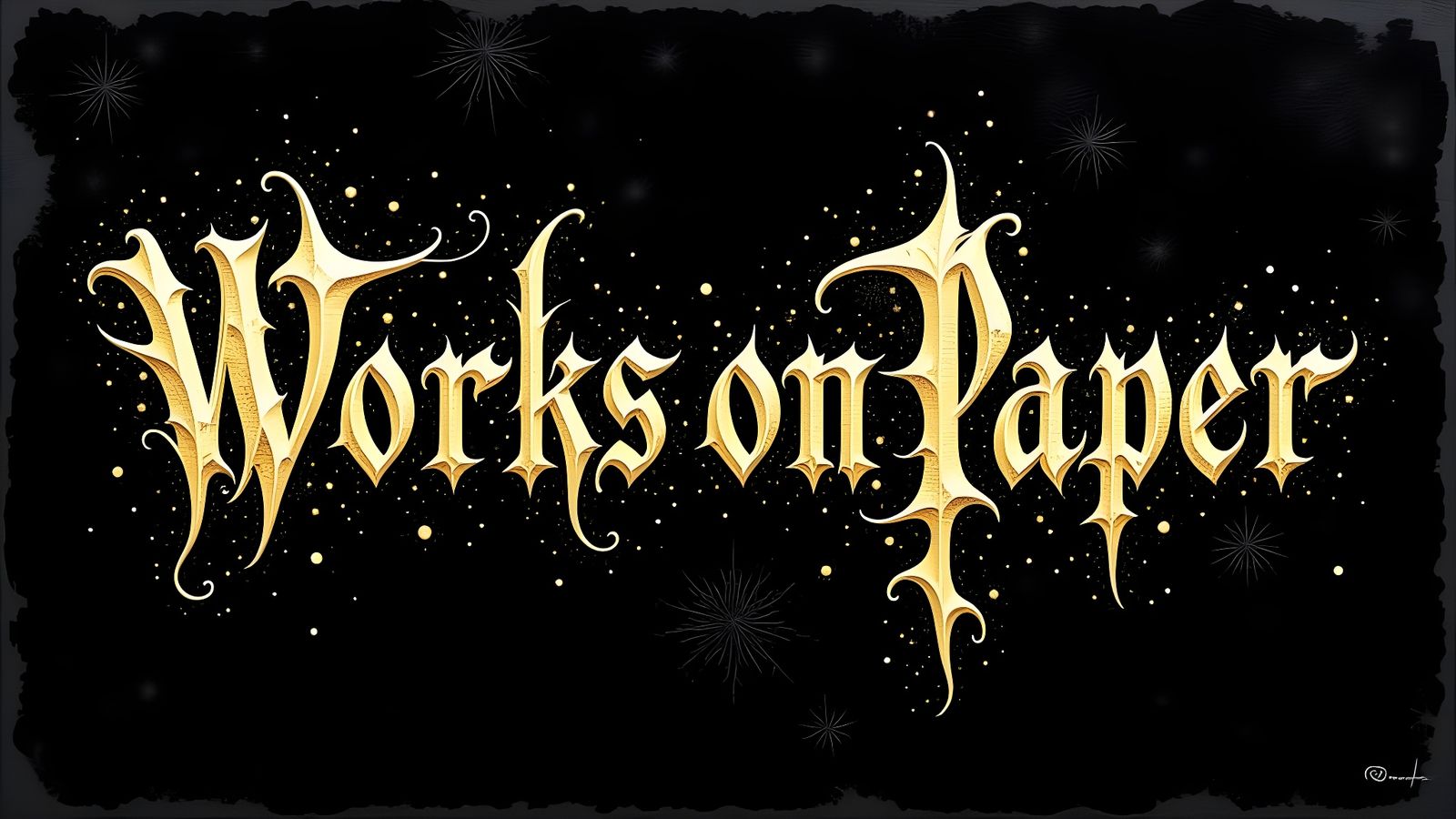 Medieval Manuscript Letters in Burnished Gold and Watercolou...