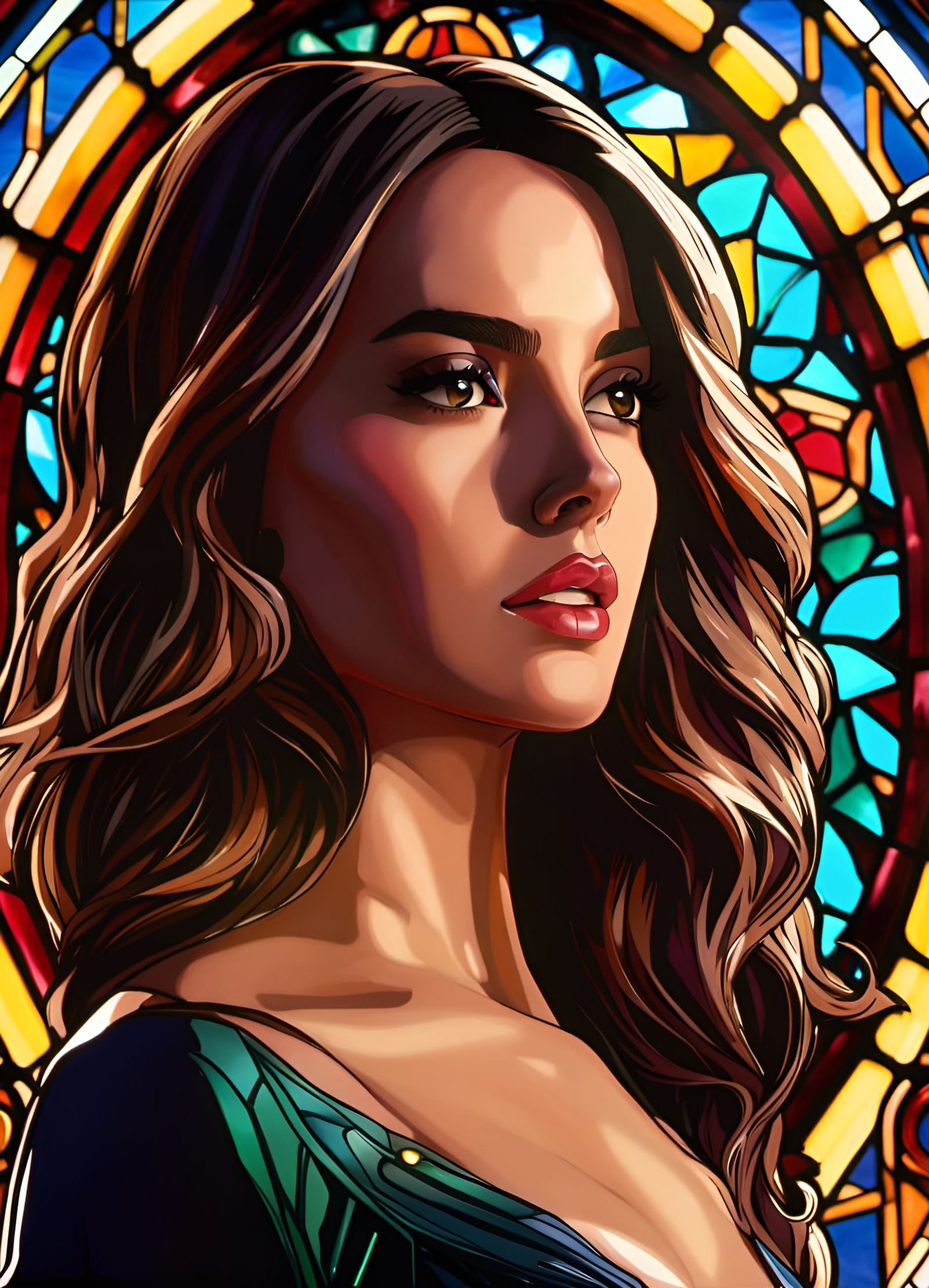 Backlit Stained Glass Window Art