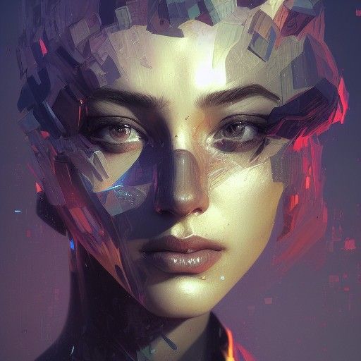 Hyperdetailed Glitching Portrait in 8k Resolution