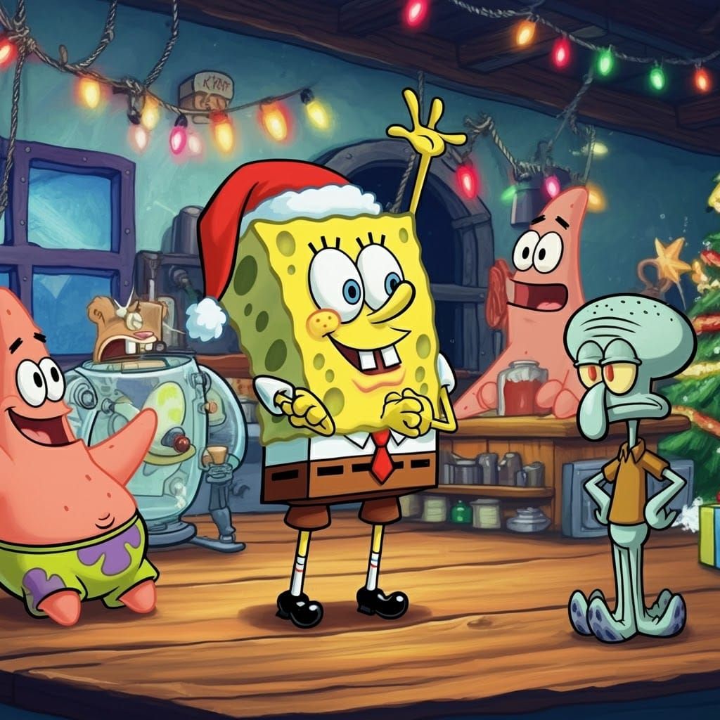 SpongeBob SquarePants Christmas at Krusty Krab