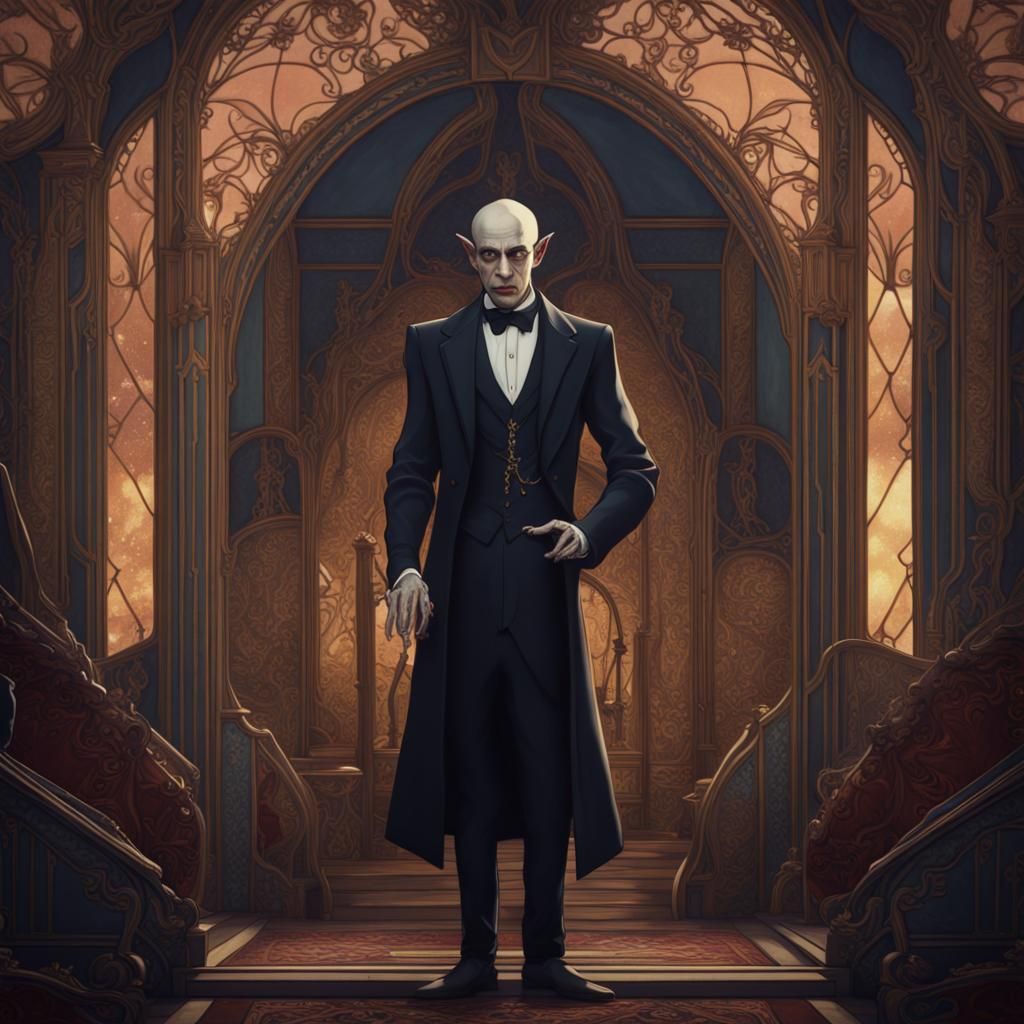 Nosferatu in Tuxedo, Art Nouveau Style
