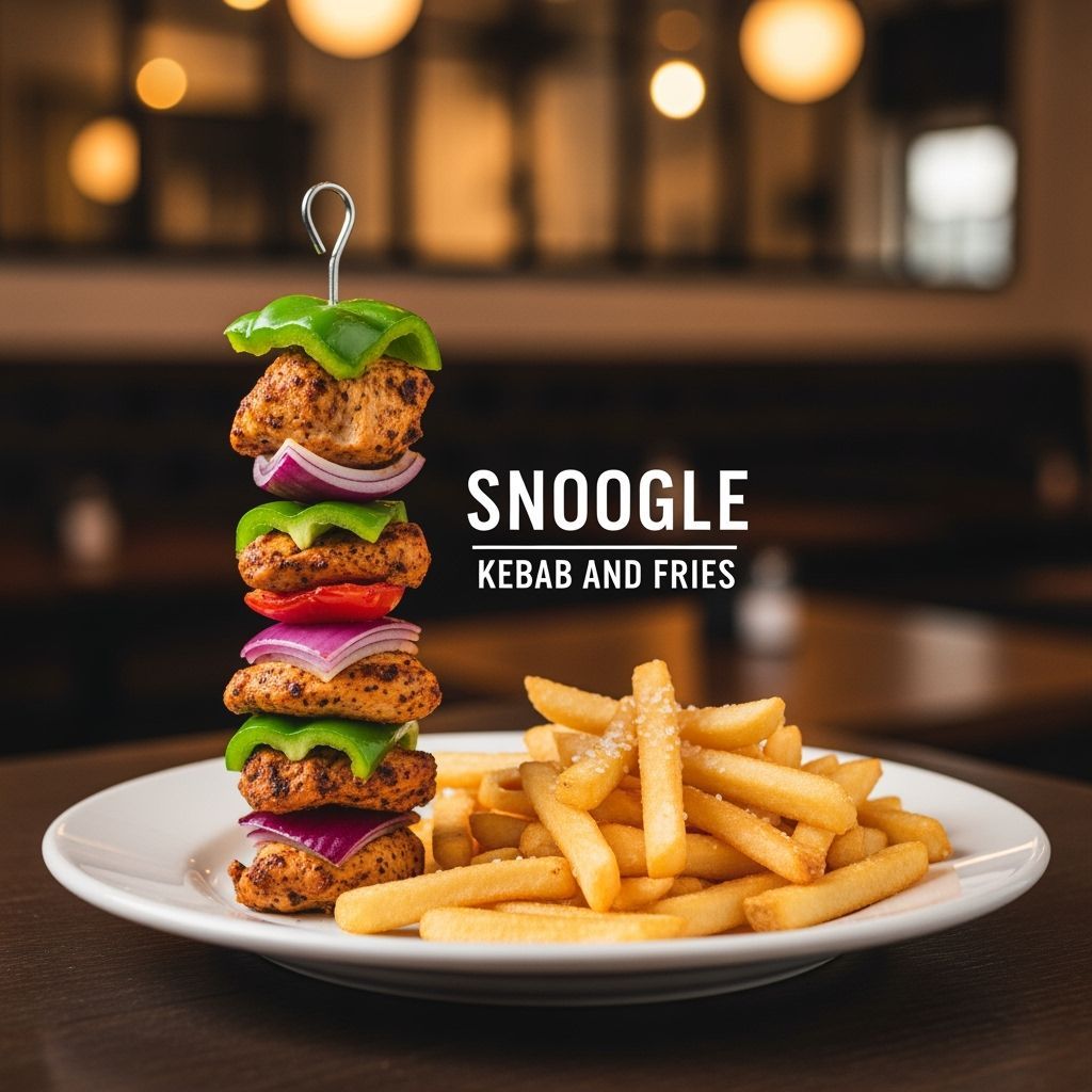 Snoogle Kebab and Fries: Food Photography Magazine Style
