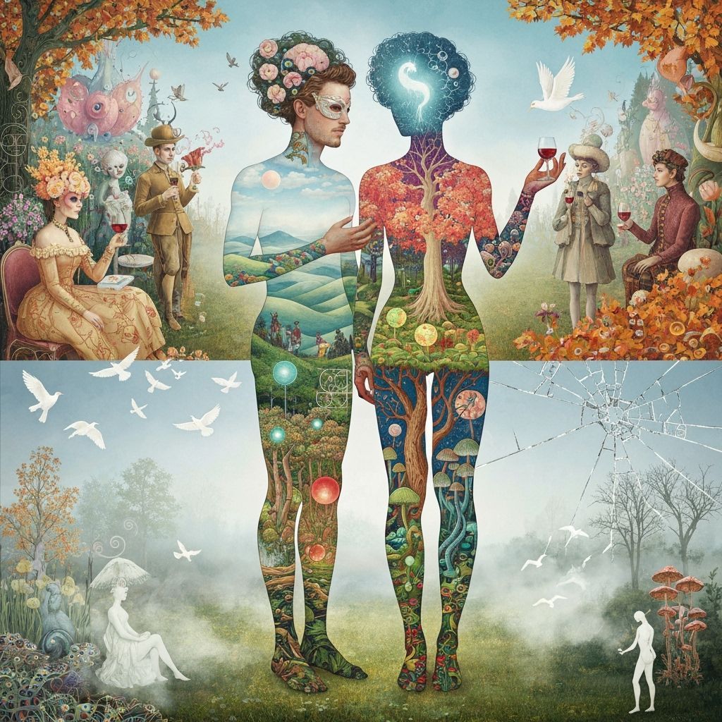 Surreal Garden Party in Fantasy Art Style