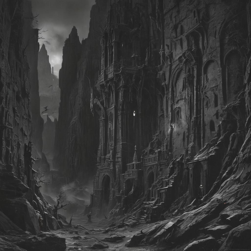 Grimdark Scene in the Style of Ferdinand Knab