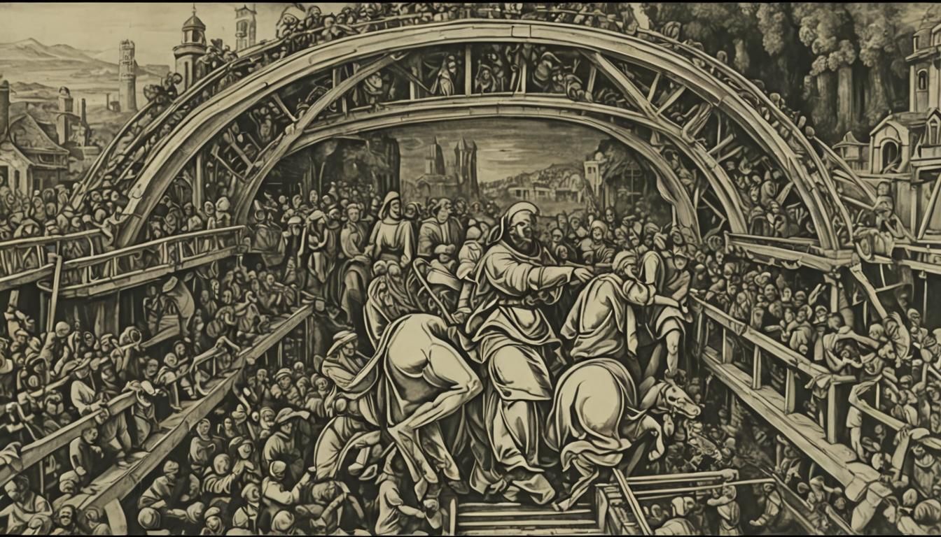 Sci-Fi Amusement Park: Renaissance-Style Digital Painting