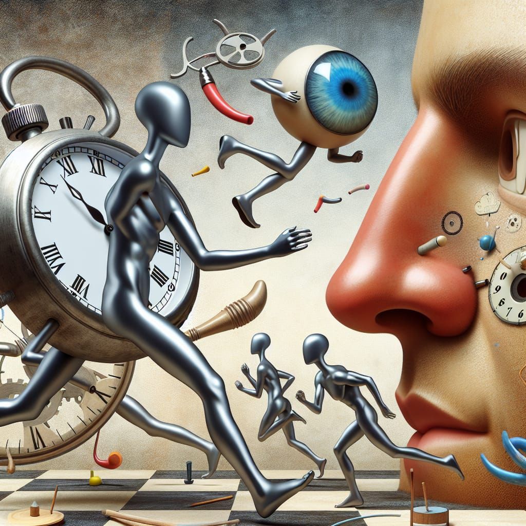 Surreal Timepieces Walk as Noses Run