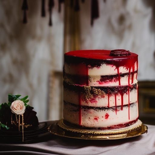 Vampire wedding cake