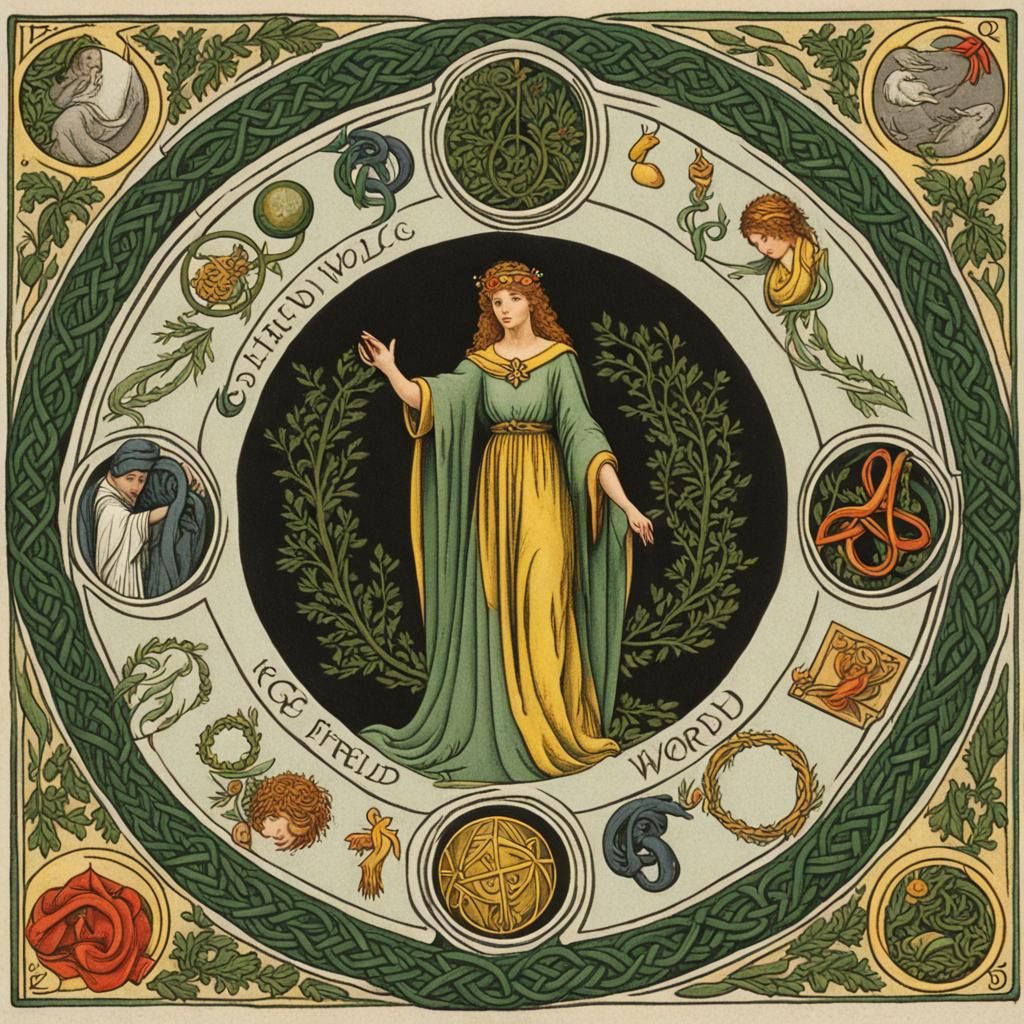 Mystic Celtic Interpretation of The World Tarot Card