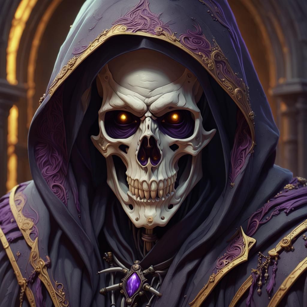 Grim Reaper Portrait in Dark Fantasy Style