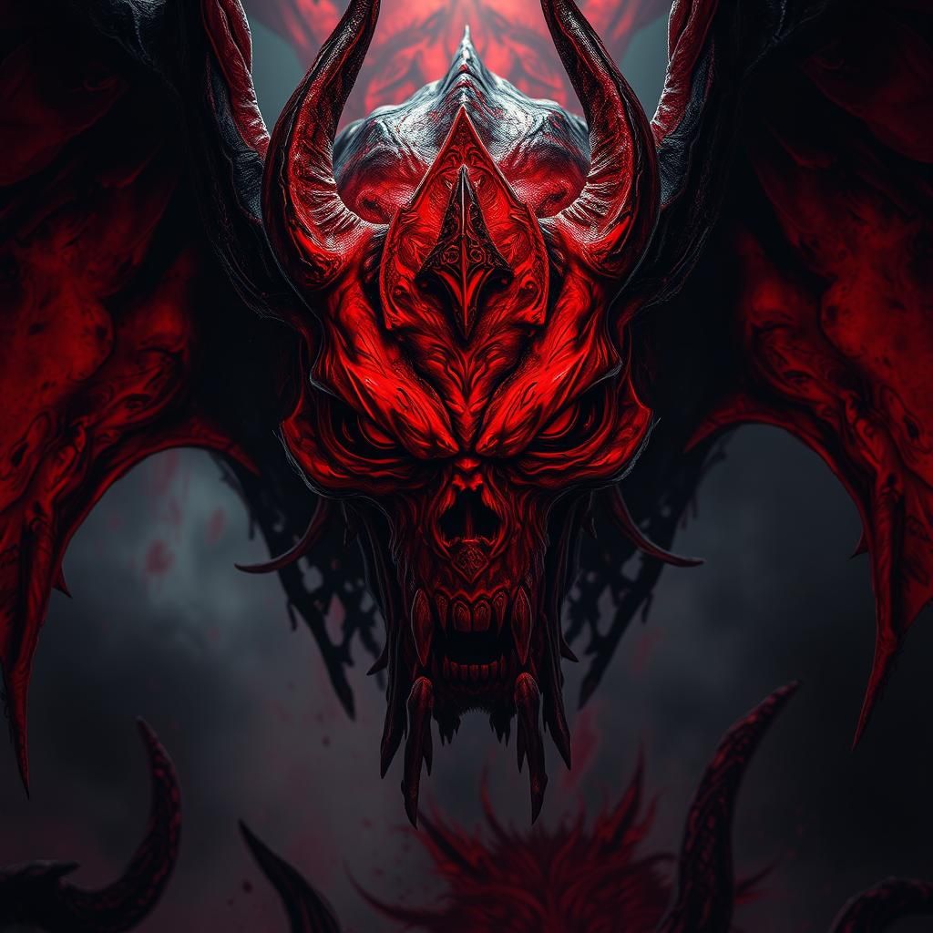 Demonic Creatures in a Dark Fantasy Digital Illustration