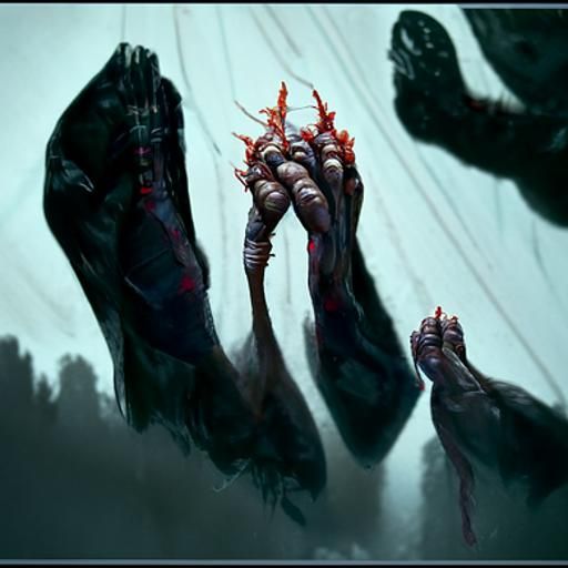 Surreal Hands Made of Feet: Sinister Art