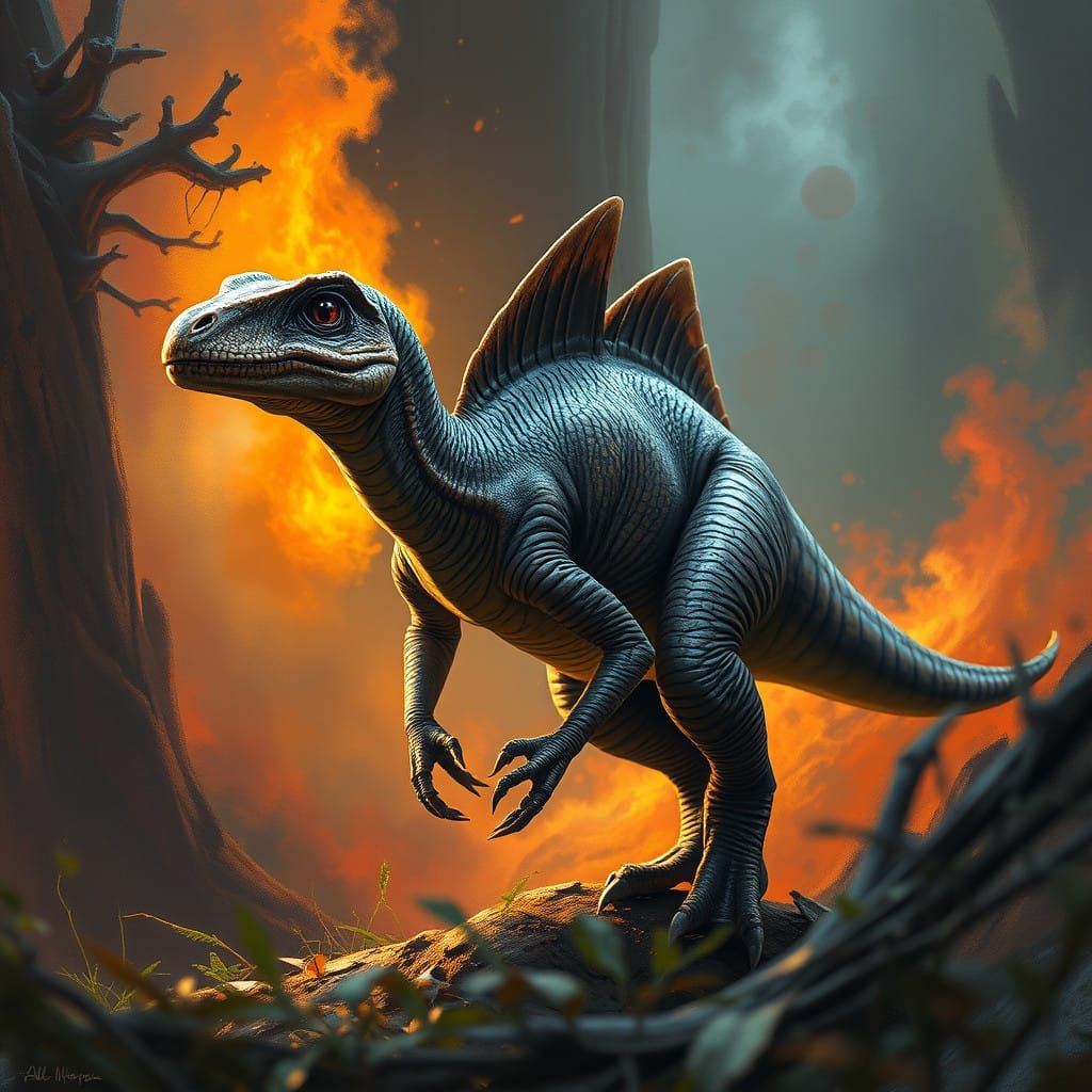 Sleek Cenozoic Dasornis in Hyperealistic Style